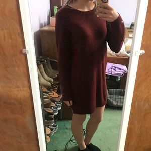 Forever 21 maroon sweater dress